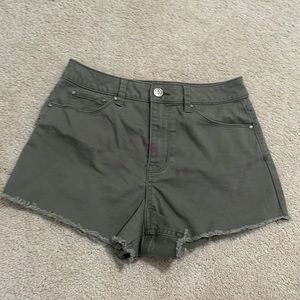 Green Jean Shorts